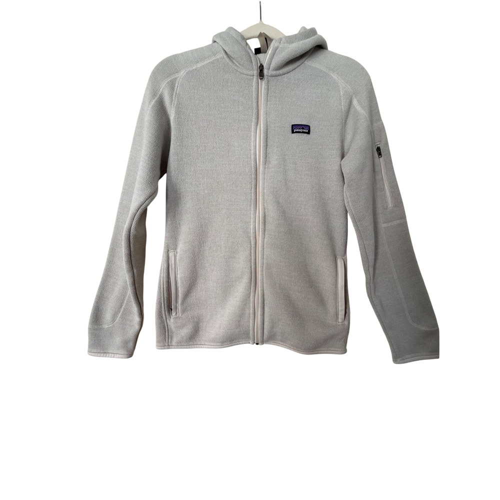 Patagonia Better Sweater Full Zip Hoodie Womens Medium Light Gray Fleece Jacket